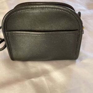 Vintage Coach Black Leather Crossbody Bag